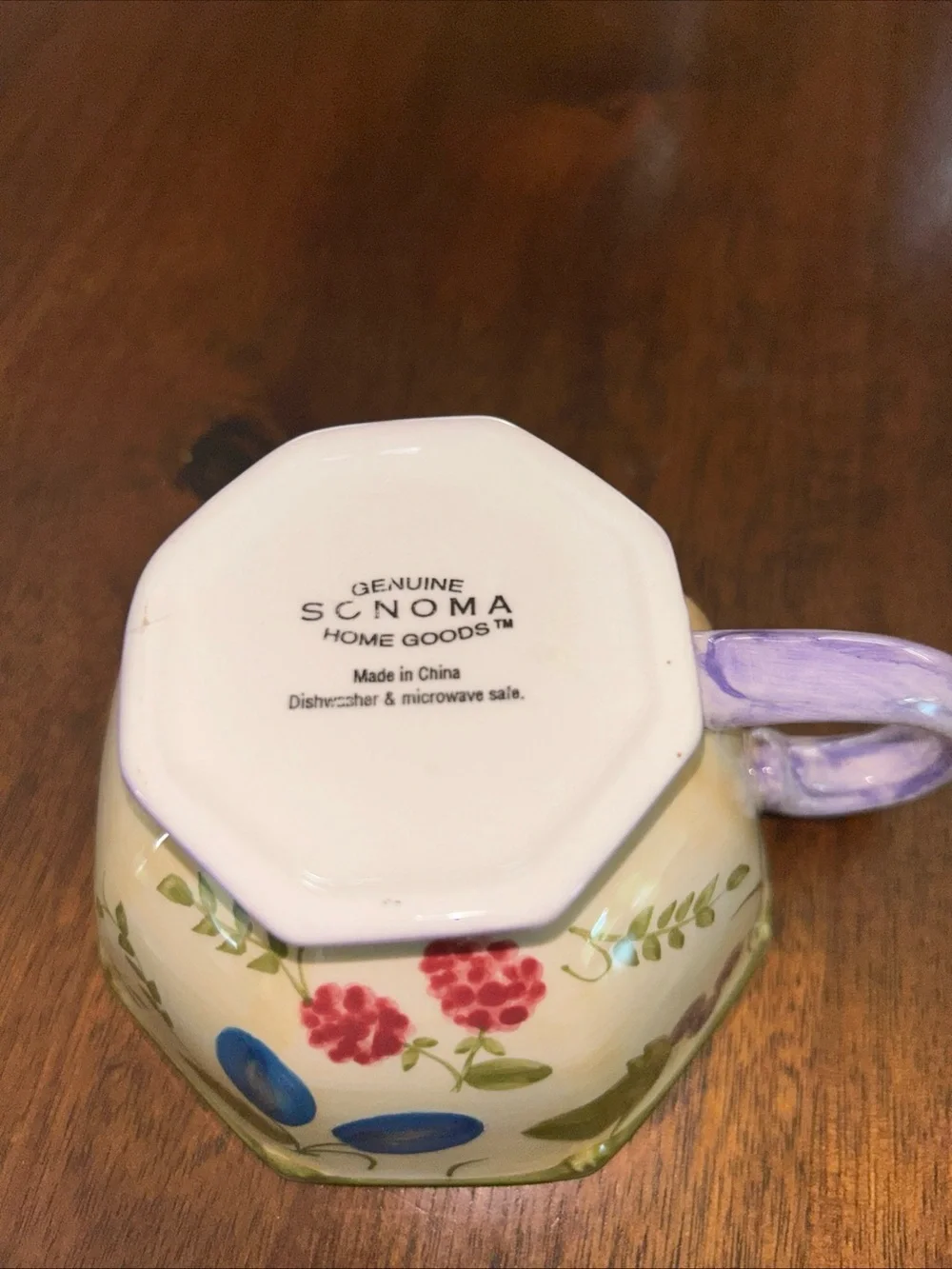 Sonoma Home Goods Hand-Painted Fruit Motif Porcelain Teapot